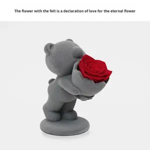 D443 Yunnan Creative - Oso de Peluche de Alta Gama para Regalo de Cumpleaños, Ramo de Rosas Preservadas - Product Image 3