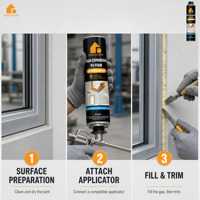 Mousse PU à haute expansion, adhésif polyuréthane, scellant pour joints et isolation, forte adhérence, bois, béton, métal - Utilisation en emballage