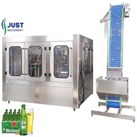 Complet 0.33l 0.5l 0.7l 1l automatique de bouteilles en verre machine de remplissage de bière