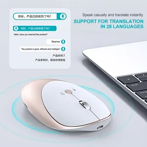 Nieuw Product Ai Stem Draadloze Muis Vertalen 28 Talen High-End Mini Intelligente Oplaadbare Muis Voor Mac/Windows