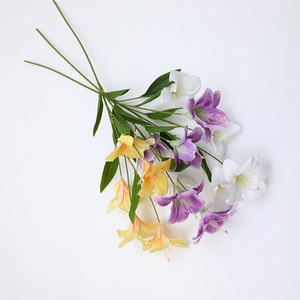 Bouquet de lys artificiels Xinchengzhi, 5 têtes, 100cm-200cm, en plastique, pour mariage, décoration de la maison, fleur de printemps - Product Image 4