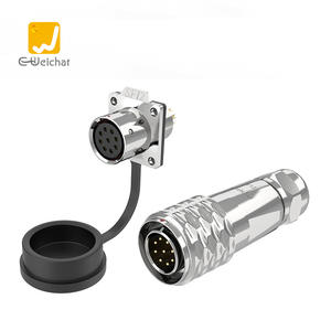 Sf12 מחבר פלאנג הר שקע ארבעה חור 2/3/4/5/6/7/9 סיכה ריתוך חוט ip67 אטום עמיד למים - Product Image 1