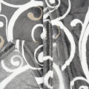 Manta de franela Floral Throw Paisley Fuzzy felpa Throw para niños niñas mujeres barroco victoriano estético negro - Product Image 5