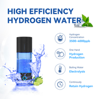 Bouteille d'eau hydrogénée à haute concentration 4500ppb, rechargeable par USB, portable pour voiture, sport, haute qualité