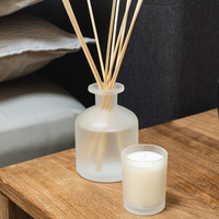 Meilleure vente bouteille en verre dépoli de luxe de 120ml diffuseur de roseau d'aromathérapie personnalisé conception OEM diffuseur de roseau de parfum de maison