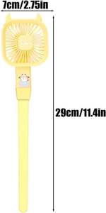 Yellow Portable Clamp <b>Fan</b> Mini Wearable Cooling <b>Fan</b> <b>Handheld</b> Desk <b>Fan</b> for Outdoor Use - Product Image 4