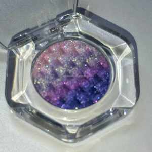 Nuevo diseño de lujo, sombra de ojos individual, patrón tejido, Arco Iris, Multicrom, maquillaje de ojos secos pigmentados, paleta de sombras de ojos que cambia de Color - Product Image 1