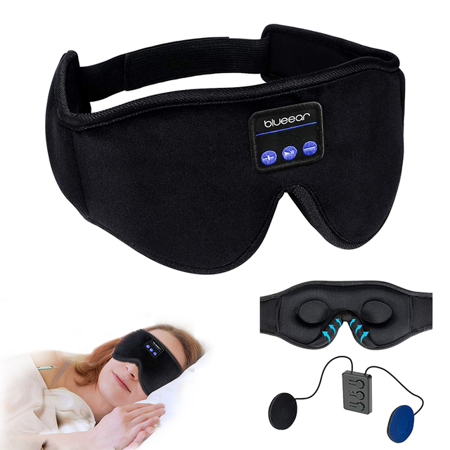 2021 New Wireless Smart Music Eye Blinder Breathable Custom Bt Cotton 3d Sleeping Eye Cover With Headphone