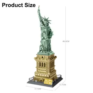 Wange 5227 Statua della Libertà degli Stati Uniti Architettura Mondiale Mattoncini Giocattoli Vista Stradale Cittadina Regali di Natale per Bambini Set di Blocchi da Costruzione - Product Image 6