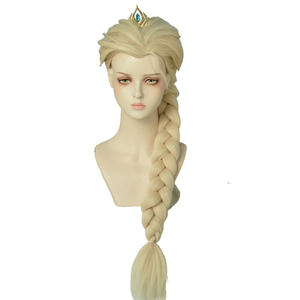 <span class=keywords><strong>Peluca</strong></span> <span class=keywords><strong>de</strong></span> Princesa Elsa <span class=keywords><strong>de</strong></span> <span class=keywords><strong>Frozen</strong></span>, Conjunto Completo para Disfraces <span class=keywords><strong>de</strong></span> Exhibición <span class=keywords><strong>de</strong></span> Cómics, Cabello Trenzado Dorado <span class=keywords><strong>de</strong></span> Alta Calidad, Cosplay Hecho a Máquina - Product Image 5