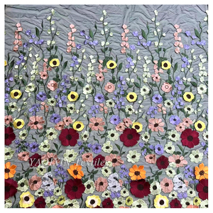 YX2116 tessuto 2025 di fascia alta in maglia di <span class=keywords><strong>Tulle</strong></span> <span class=keywords><strong>ricamato</strong></span> francese 3D <span class=keywords><strong>per</strong></span> <span class=keywords><strong>abiti</strong></span> da sera da donna - Product Image 6