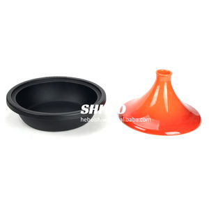 2 L Dia. Marmite à tajine 27 cm Marmite à tajine marocaine 2L avec base <span class=keywords><strong>en</strong></span> <span class=keywords><strong>fonte</strong></span> émaillée et couvercle conique - Product Image 6