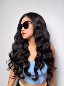 วิกผม VuyHair แบบมีชั้น วิกผมแท้แบบดิบ  ลอนธรรมชาติ HD 14 นิ้ว (7x4) สีไวน์ ราคาขายส่ง - Product Image 3