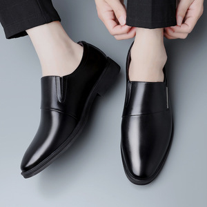 Mocassins Homme en Cuir Véritable à Enfiler, Bout Pointu Uni, Respirants, Chaussures Habillées d'Été pour Mariage - Product Image 3