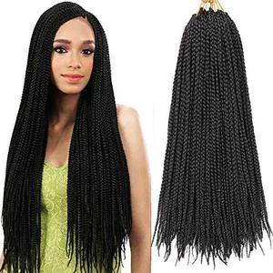 3X Boîte Tresses Au Crochet pas cher synthétique dreadlock... Crochet Tresses boîte tresses extension de cheveux au crochet QUANTITÉ MINIMALE DE COMMANDE 1PC - Product Image 1