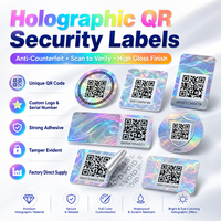 Etiquetas de Verificación de Autenticidad con Código QR Holográfico, Pegatinas Anti-Falsificación con Holograma Personalizado para Embalaje de Artículos de Lujo