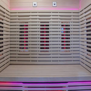 Sauna intérieur de luxe pour 2 personnes en verre trempé de 8 mm avec chauffage <span class=keywords><strong>à</strong></span> spectre complet et chauffage <span class=keywords><strong>à</strong></span> panneaux en carbone - Product Image 6