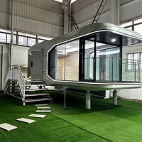 Maison mobile préfabriquée tendance 2025, cabine moderne, éco-navire, mini-aéronef, capsule d'hôtel, capsule spatiale