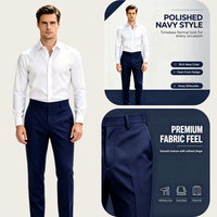 Pantalon de Costume Formel Homme Extensible Anti-Plis Coupe Droite pour Bureau Vente en Gros Direct Usine