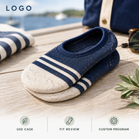 Marineblaue Creme-Bambus-Socken mit Fasertextur, Natürlicher Sitz, Transparenz, Pflegeanleitung, Verstärkte Stresszonen, Chargenkontrolle