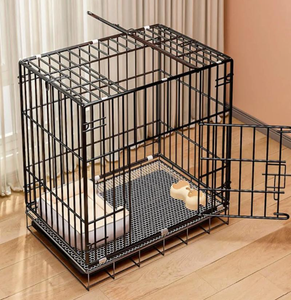 Black <b>Wire</b> <b>Mesh</b> Welded Structure Cube Dog Crate with Installation Support Bracket Foldable <b>Wire</b> <b>Mesh</b> Cage 60x40x40cm - Product Image 3