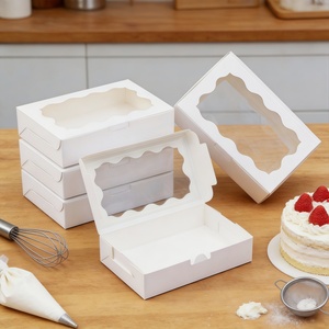Caja de Papel Personalizable para Postres con Tapa Transparente e Inserto para Empacar Tiramisú, Pudín, Mousse y Pastel, Venta al Por Mayor - Product Image 3