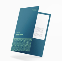 Dossier de présentation A4/A5 personnalisé avec logo d'entreprise, en papier épais imprimé offset, format pochette juridique