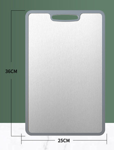 JOUYI 304 Stainless Steel Anti-Slip <strong>Antibacterial</strong> Cutting Board Household Chopping Board TPE <strong>Silicone</strong> Edging for Kitchenware - Product Image 6