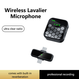 <span class=keywords><strong>Microphone</strong></span> sans fil J33 2 en 1 longue endurance <span class=keywords><strong>Microphone</strong></span> sans fil Lavalier pour téléphone intelligent pour l'enregistrement de Vlog en direct - Product Image 4
