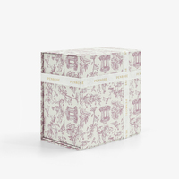 Boîte cadeau rigide magnétique personnalisée de luxe avec ruban de marque imprimé sur mesure