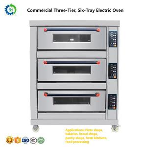 <span class=keywords><strong>Horno</strong></span> Eléctrico Comercial de Tres Niveles y Seis Bandejas, Fabricado en Acero Inoxidable 304, con Control Digital por Computadora - Product Image 1