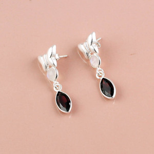 ต่างหูพลอยสีเงินสเตอร์ลิง925แข็งเครื่องประดับพลอยอเมทิสต์เพชรพลอยเงินแฮนด์เมดส่งออกเครื่องประดับชั้นดี - Product Image 6