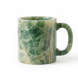 Taza de Ónix Verde Natural IMPEX PAKISTAN 2026, Tallada a Mano, para Té y Café, Feng Shui, para Hogar, Oficina, Regalo - Product Image 1