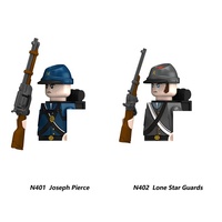 MOC City US Militaire Blocs de Construction Figure Accessoires Western Cowboy Wild West Sheriff Armée Soldat Jouet Modèle pour Enfants Cadeau