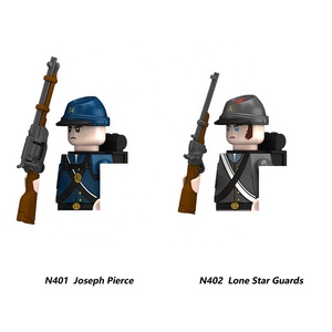 Blocchi da Costruzione MOC City US Military, Accessori per Personaggi, Cowboy del West, Sceriffo, Soldato dell'Esercito, Modellino Giocattolo per Bambini - Product Image 2