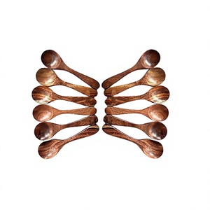 Juego de 12 cucharas de madera Juego de cubiertos de tamaño y forma personalizados para el hogar Hotel y restaurante Uso de vajilla - Product Image 1