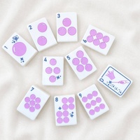 Tuiles de Mahjong Américain Thème Le Magicien d'Oz, Ensemble Classique d'Histoires Contées, Tuiles de Mahjong Arc-en-ciel et Ruby Slipper