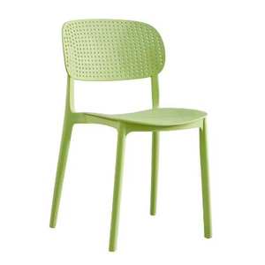 Chaise de salle à manger nordique en plastique, simple et pratique, avec dossier, pour bureau, négociation, restaurant, style INS - Product Image 1