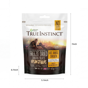 Custom Printed Smell Proof Stand Up Zipper Pouch Bag Clear <b>Window</b> for Freeze Dried Cat Treats Pet Food Snacks Packaging Doypack - Product Image 2