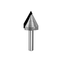 YUFU Couteau à arche à fond pointu en forme de V pour panneau de porte, OEM, à angle en V, PCD, lame simple, double tranchant, non revêtu, conventionnel