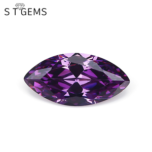 Synthétique en zircon cubique, pierres CZ amples pour les bijoux, haute qualité, <span class=keywords><strong>jaune</strong></span>, violet, Orange, vert, vente en gros - Product Image 6