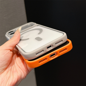 เคสใสสำหรับ iPhone 17 รองรับการชาร์จไร้สาย TPU PC ป้องกันแรงกระแทก แม่เหล็กดูดติด สำหรับ iPhone 17 Pro Max สีแดงเข้ม - Product Image 6