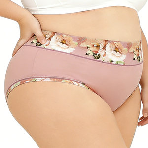 Culottes pour femmes de haute qualité, confortables, à couverture complète, taille moyenne, imprimées de motifs floraux, pour femmes rondes - Product Image 2