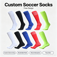 Chaussettes de sport pour hommes, longues et épaisses, de haute qualité, multicolores, antidérapantes, avec fond en tissu éponge, pour le football