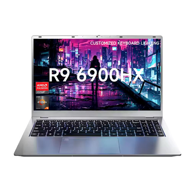 TYPE-C Support OEM Ultra Thin Gaming 15.6 Inch AMD Ryzen R9 6900HX RAM 32GB 2TB NVME PCIE SSD Windows11Pro WIFI 5G