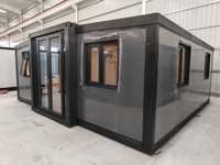 Maison conteneur préfabriquée pliable et extensible pour bureau, école, chambre, cuisine, salon et supermarché