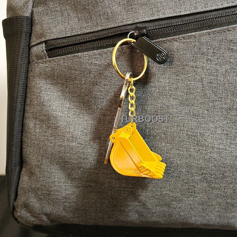 Digger Key Chain Custom Alloy 3D Excavator Bucket Keychain Digger Keyring for ...