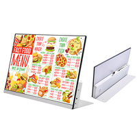 Menu numérique électronique de bureau de 21,5 pouces en forme de L pour restaurants, magasins de boissons, publicité, panneau de menu LCD