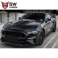 Pour Ford Mustang capot en Fiber de carbone GT500 Style couvercle de soupape de moteur avant bouclier thermique pièces automobiles 2015-2021