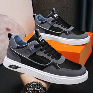 Nuevas Zapatillas Deportivas de PU Estilo Coreano para Hombre, Transpirables, Blancas, Casuales, a la Moda, Diseño Versátil - Product Image 3